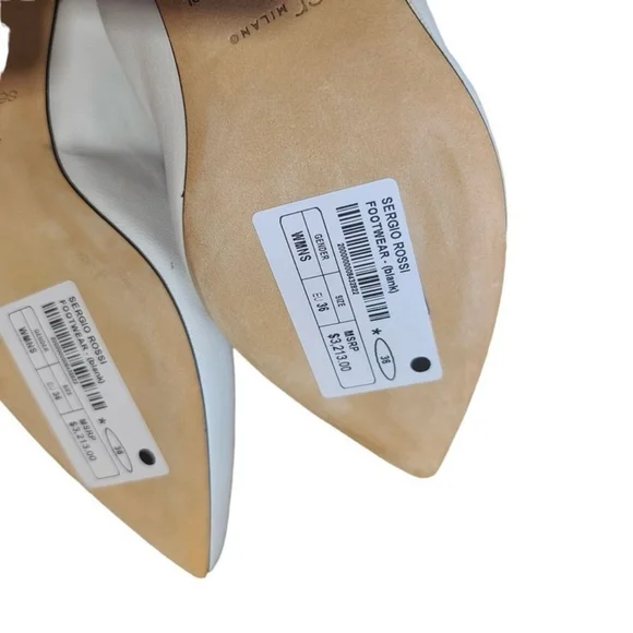 Sergio Rossi White Leather Over the Knee Boots IT 36 US 6 - Picture 12 of 16